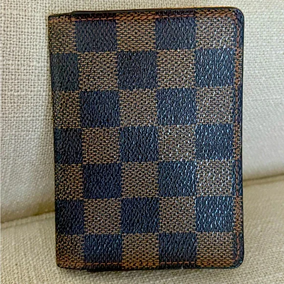 Louis Vuitton Damier Ebene Porte 2 Cartes Vertical Pass Card Holder - Picture 2 of 5